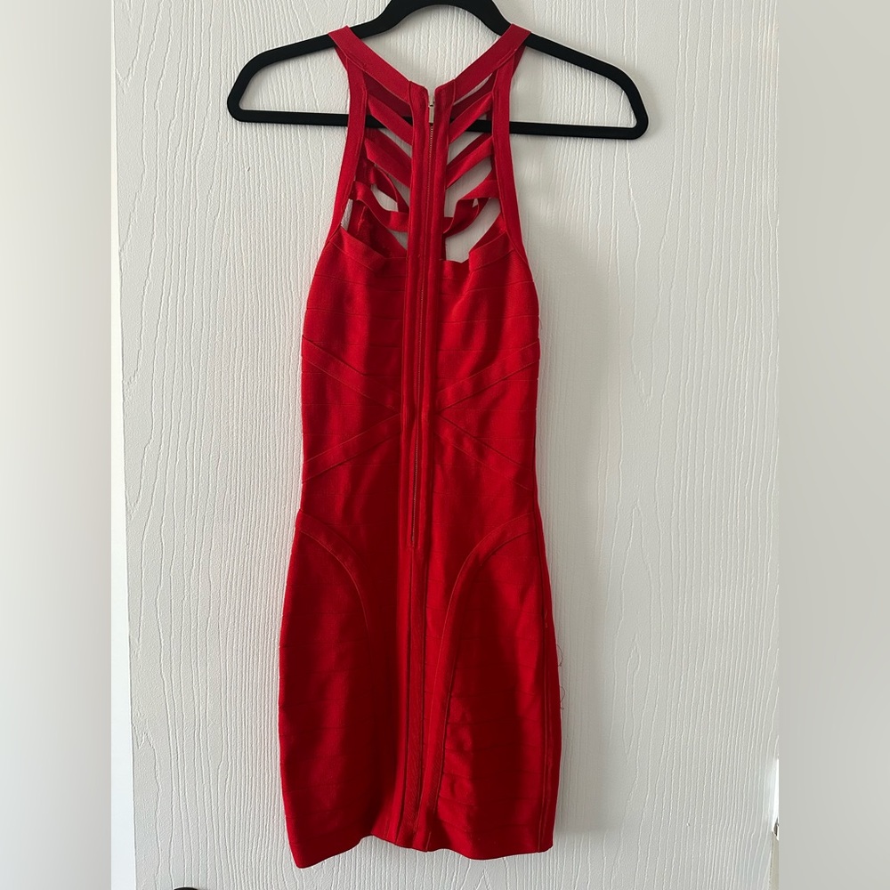 Women’s Bandage Dress Bebe Red Dress, Size: S